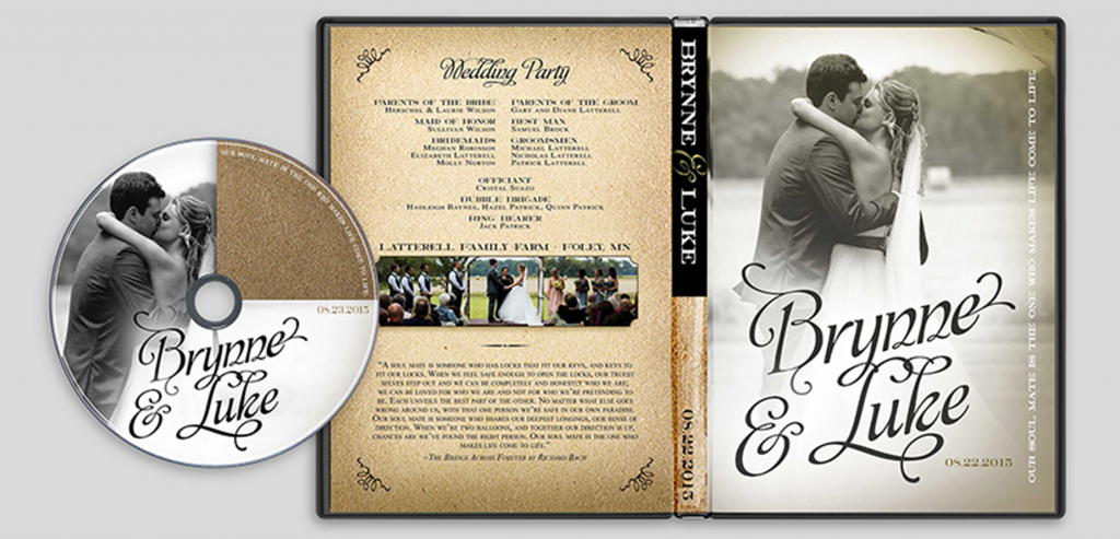 Brynne & Luke Wedding DVD case